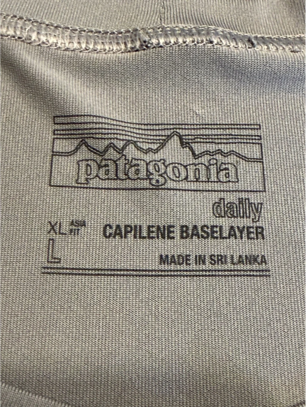 Men’s Patagonia Daily Capilene Baselayer Longsleeve Shirt Gray Large #PG4562